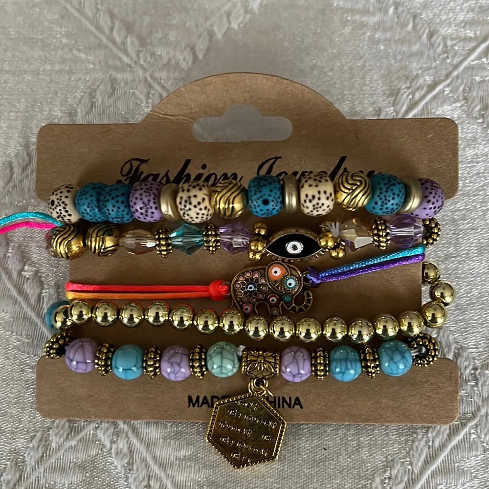 New Boho stackable stretch bracelets. (5) - Picture 1 of 1